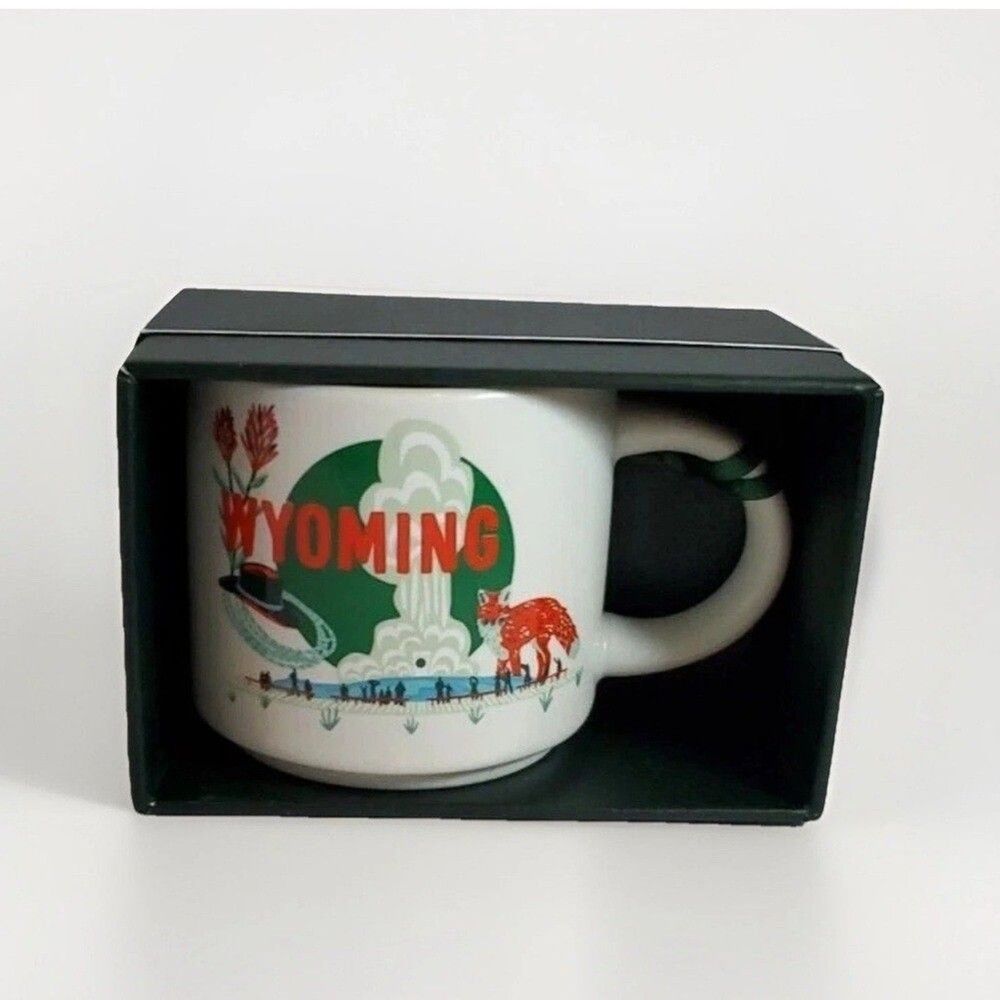 Starbucks Wyoming Discovery Series 2 oz Mini Mug Ornament Espresso NIB Rare